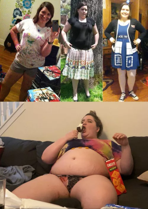 This girl was hottt - got married and quit her job. Now just smokes and eats all day. 150 gained in 2 years! Whatever happened to her?