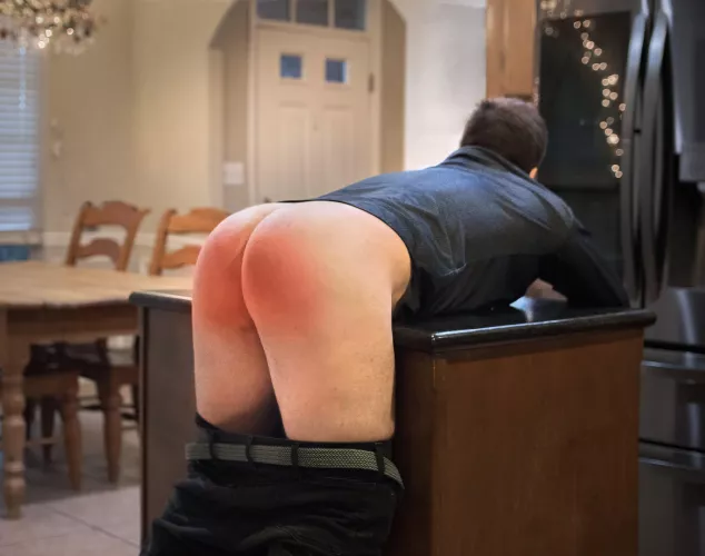 When I misbehave in the kitchen, I get spanked in the kitchen...