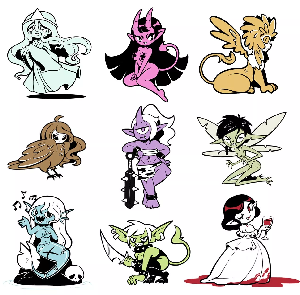Which monster girl is your favourite? art by BunnyBones