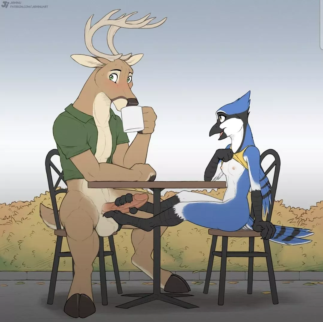  Cafe footjob (jishinu) [MF]