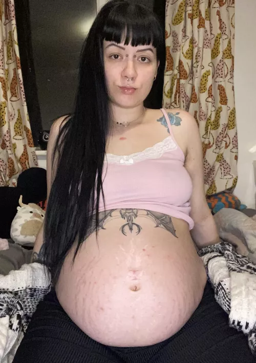 Im getting so big and uncomfortable, want to massage me? 