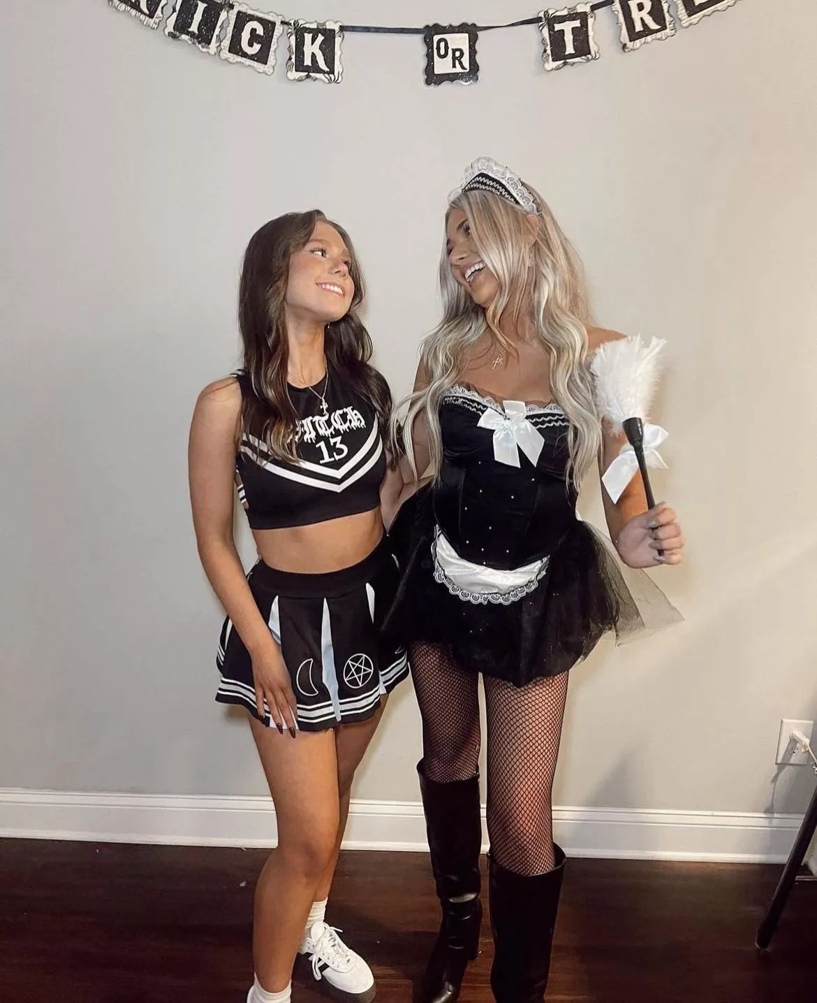 Cheerleader and maid 