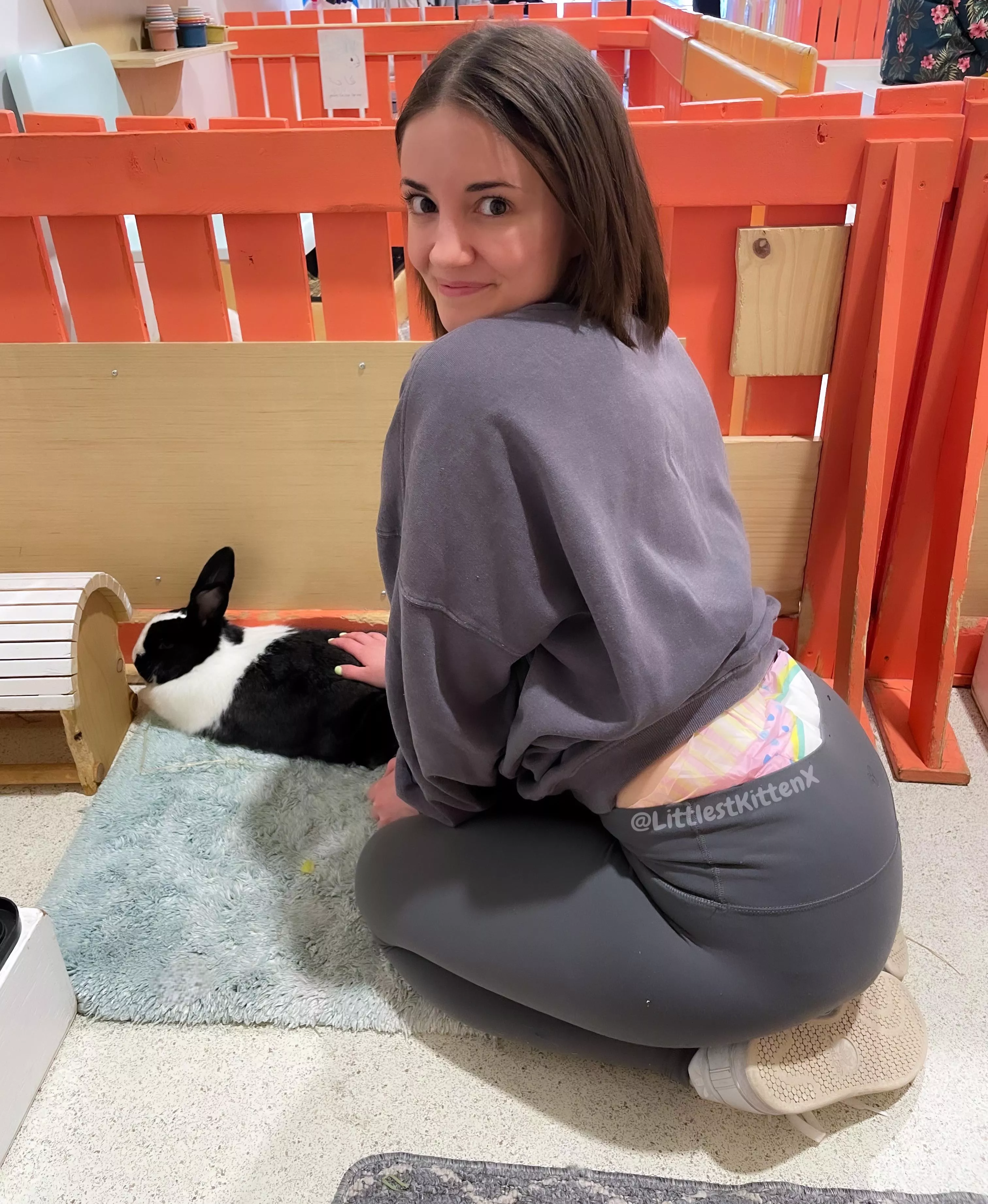 Do you think anyone noticed my diaper? 🤭