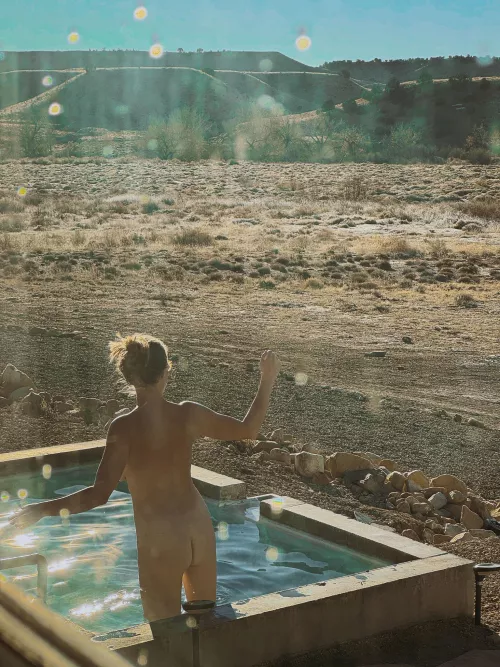 Enjoying the view and being naked and free