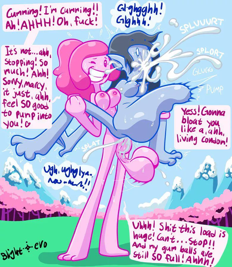 [H/F] Princess Bubblegum filling up Marceline like a condom (Artist: blightstar)