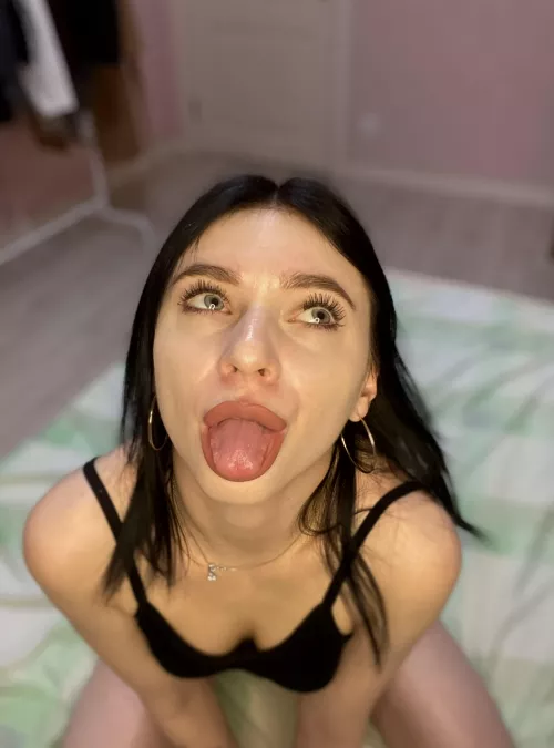 I hope my mouth is big enough for your d*ck to fit in