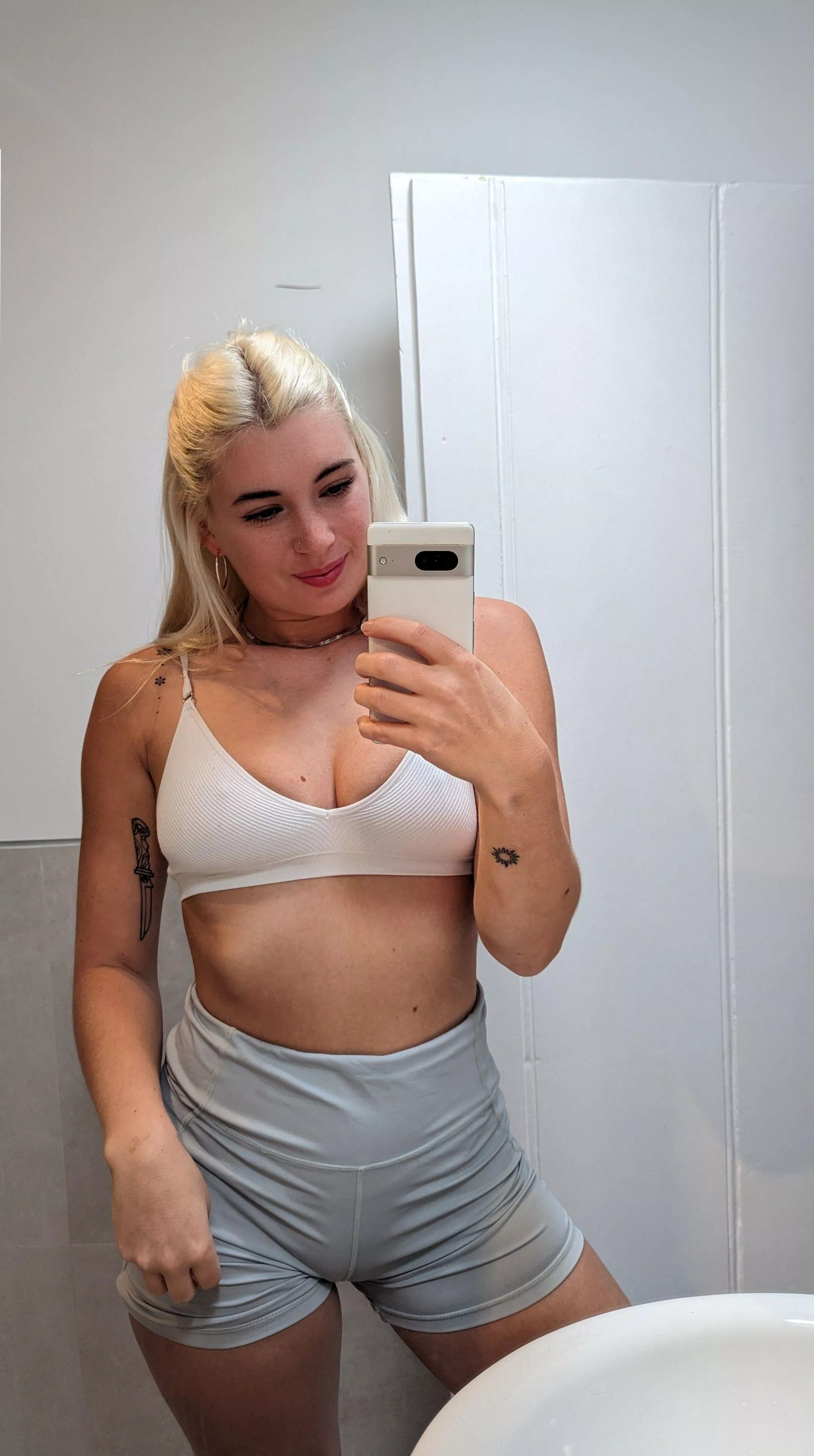 I Think this small crop top looks better on my body