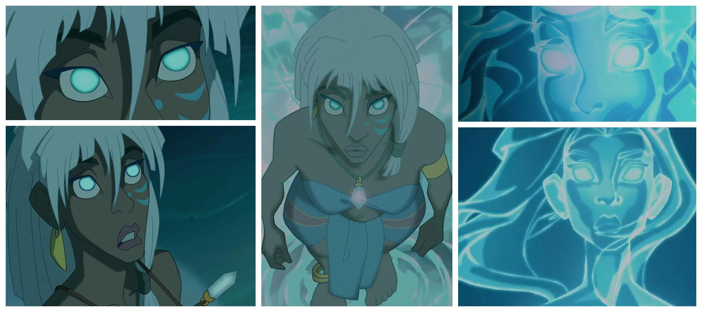 It's hard to explain to someone that my sexual awakening was Kida's glowing eyes in this scene of Atlantis. Idk why, but they looked hot af to me. (and still do)