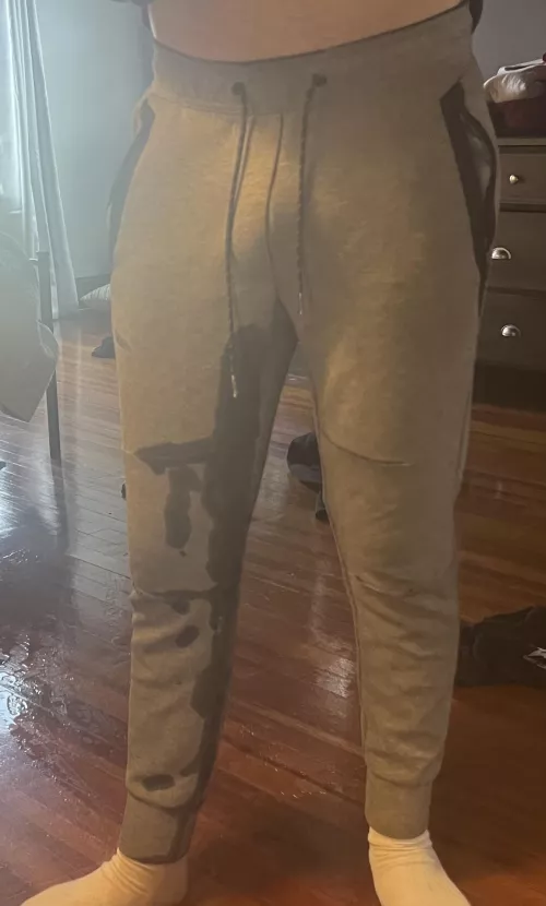 My pants couldn’t hold it all. It got on the floor too