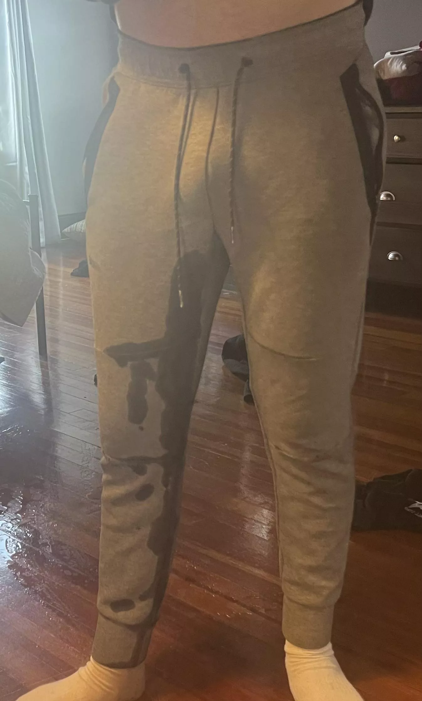 My pants couldn’t hold it all. It got on the floor too