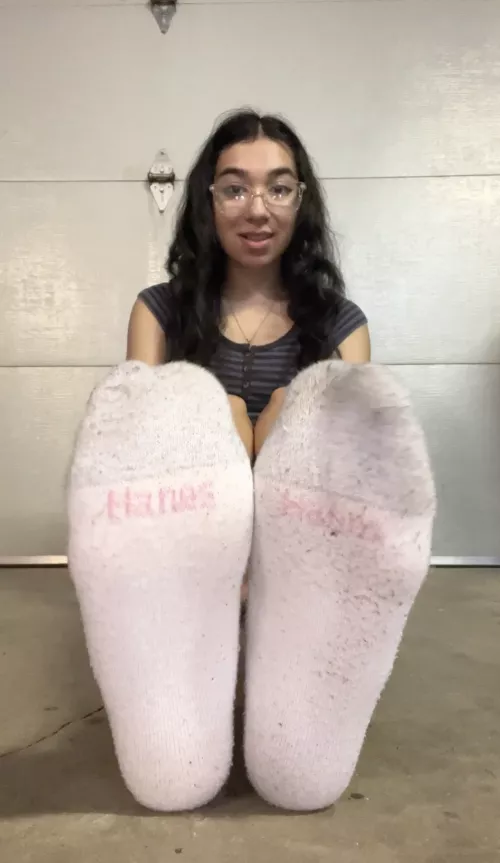 worn out socks for this weekend 💜 would you smell it? :)