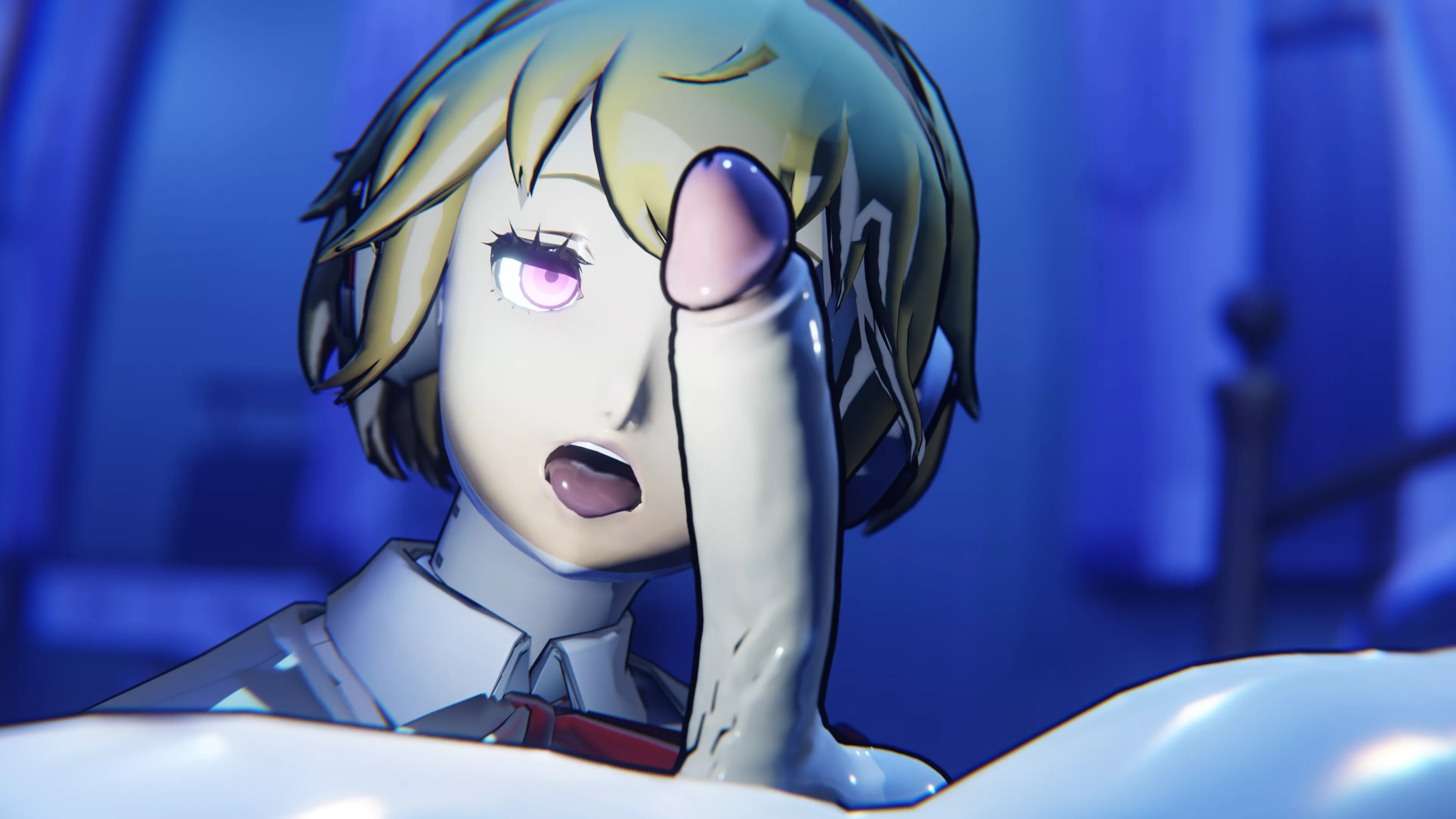 Aigis has too much fun testing things on her master (@Rizzykawai)
