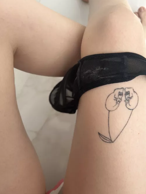 First, you clean my panties with your tongue, then my pussy