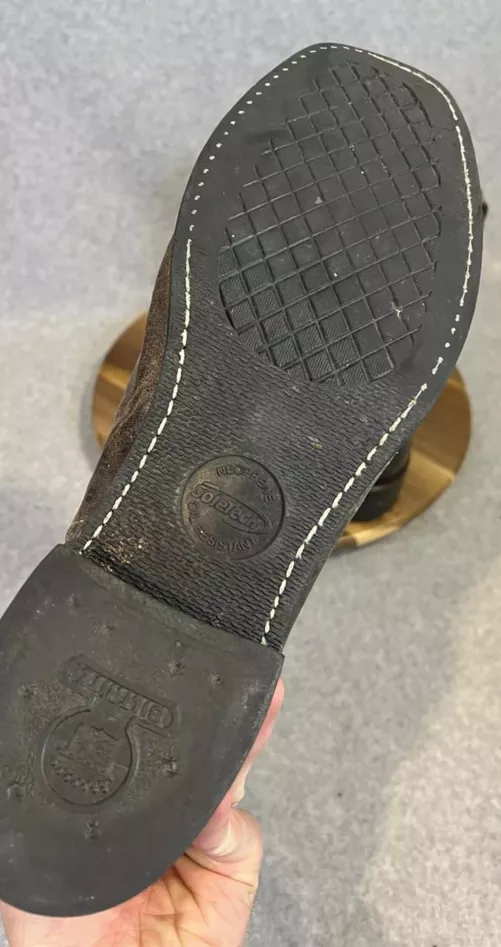 Frye boots sole stitching