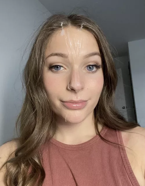 I’ve never had a facial in such straight lines before but I think it means I sucked it well