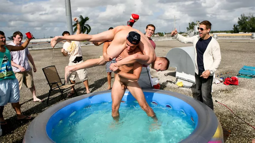 Playing in the kiddie pool