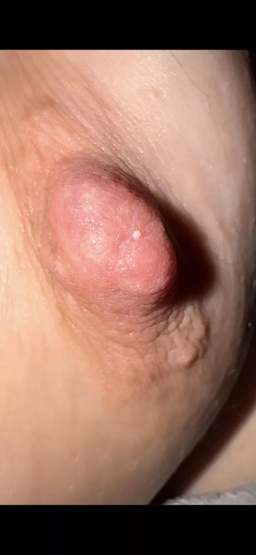 Tiny milky drop. Inducing lactation.