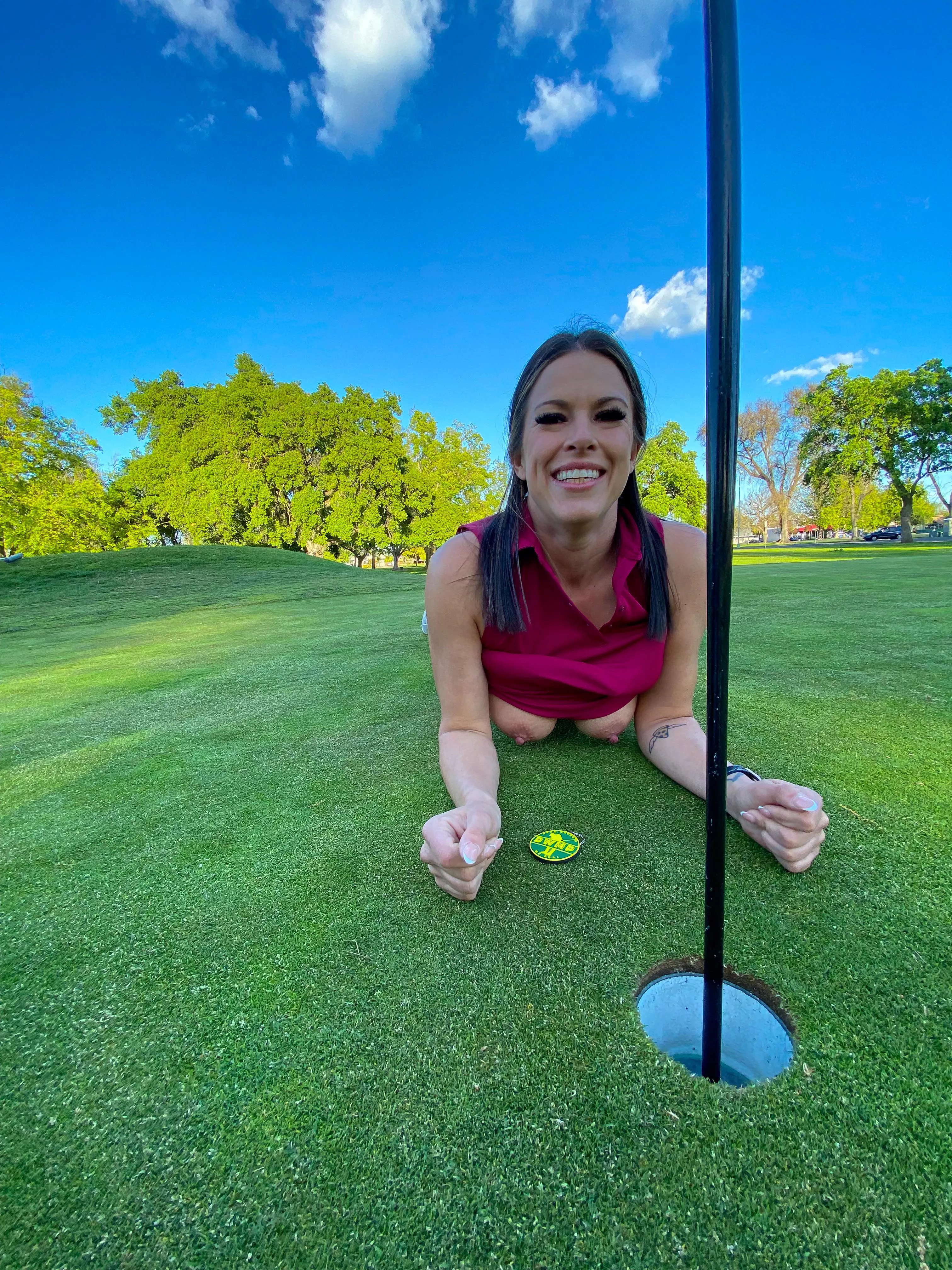 Golfing with me is a hole in one. 