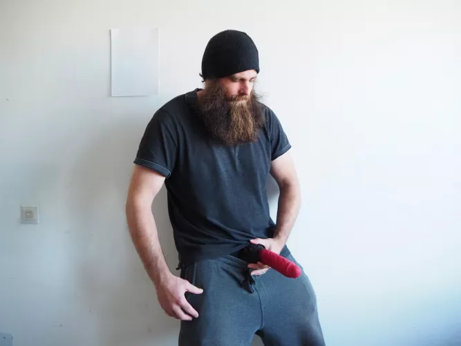 Me, while I'm holding a big dildo in front of me