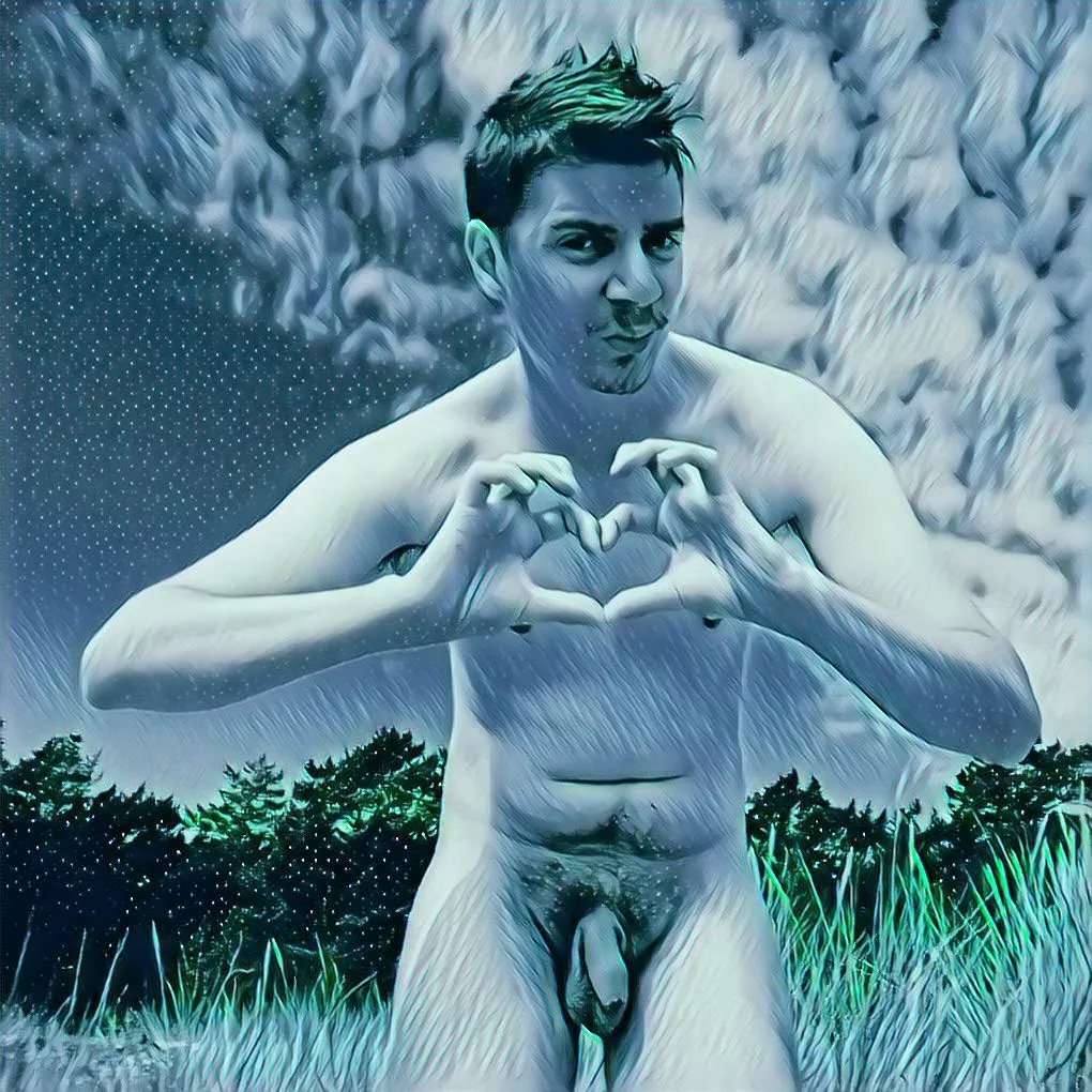 Naked hiking on a Swedish island