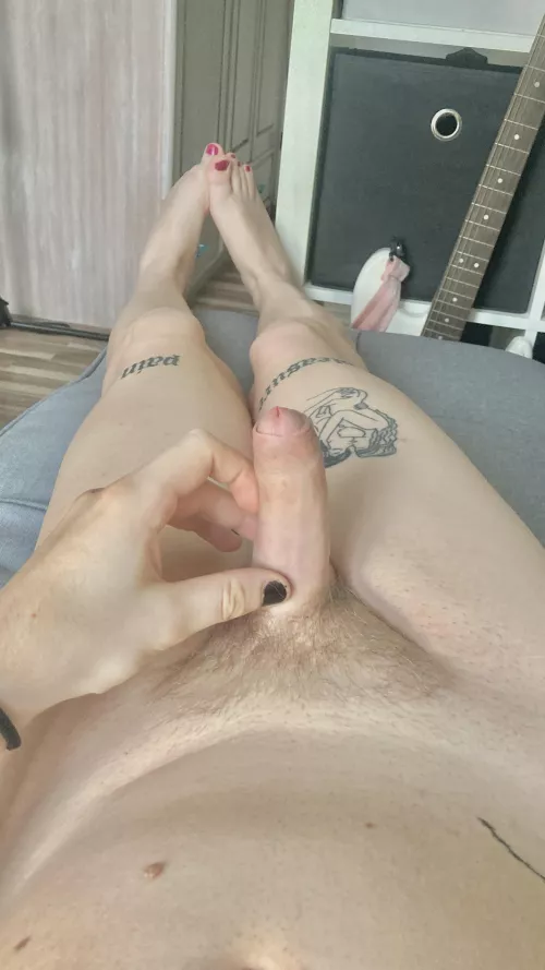 small dick and nail polish, what do you need more?