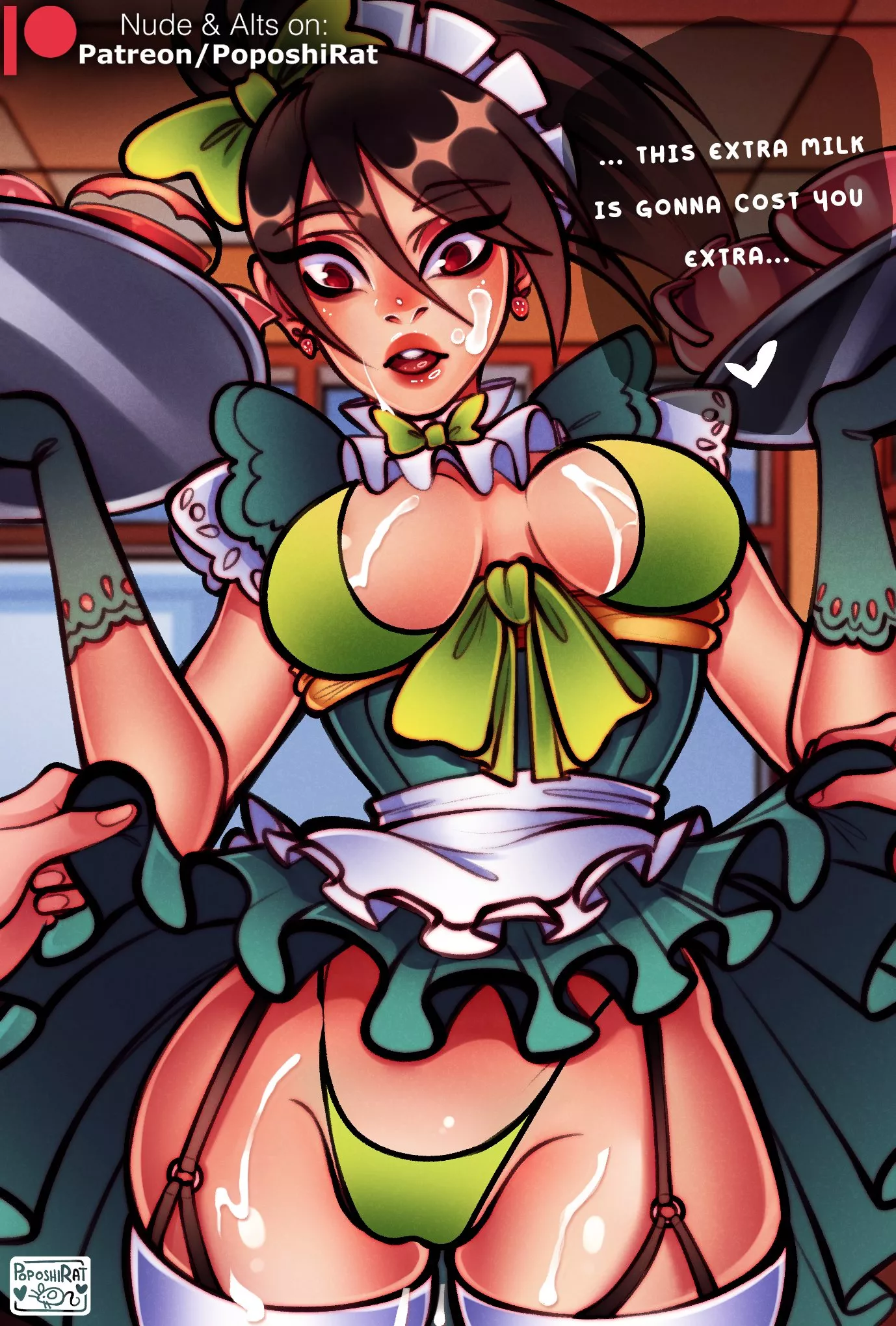 Lifting Akali's Skirt [League of Legends] (Art- Poposhirat )