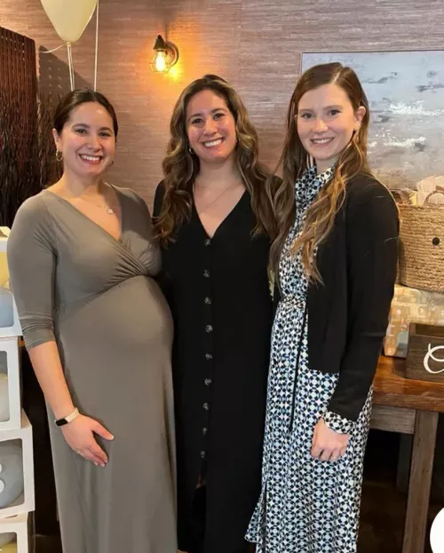 Two girls and a bump