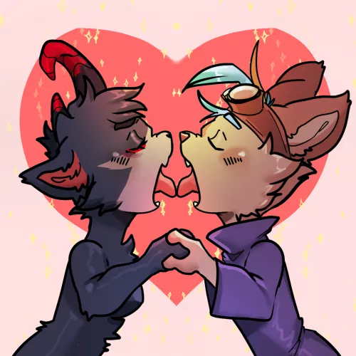 THEY ARE KISSIN?! (Art by me)