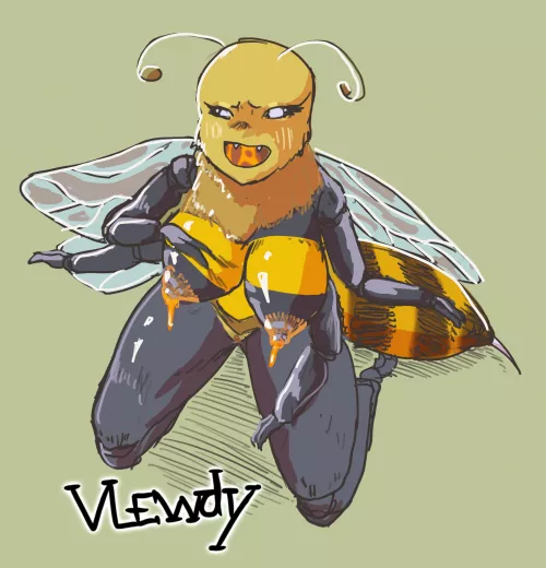 Honey is stored in the b ... Boobs? (vLewdy)