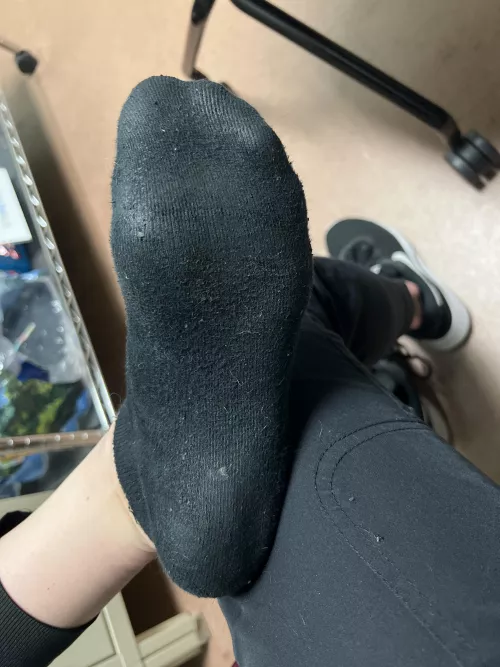 Shiny black sweaty socks ❤️