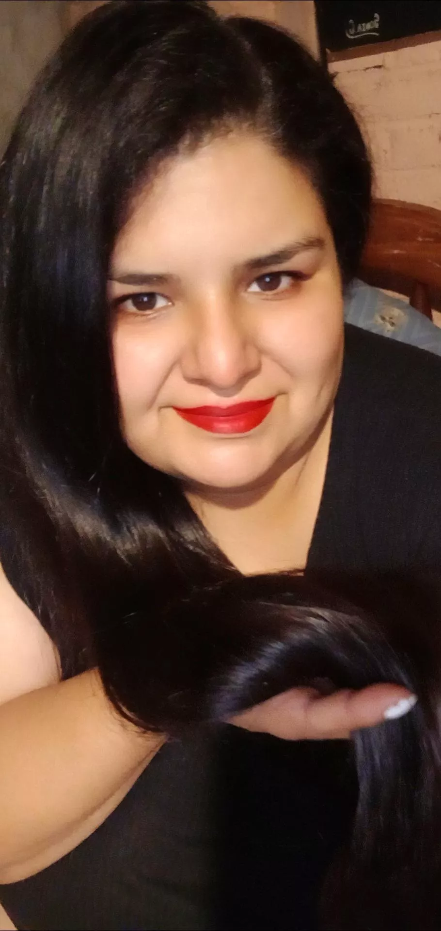 super long brunette hair