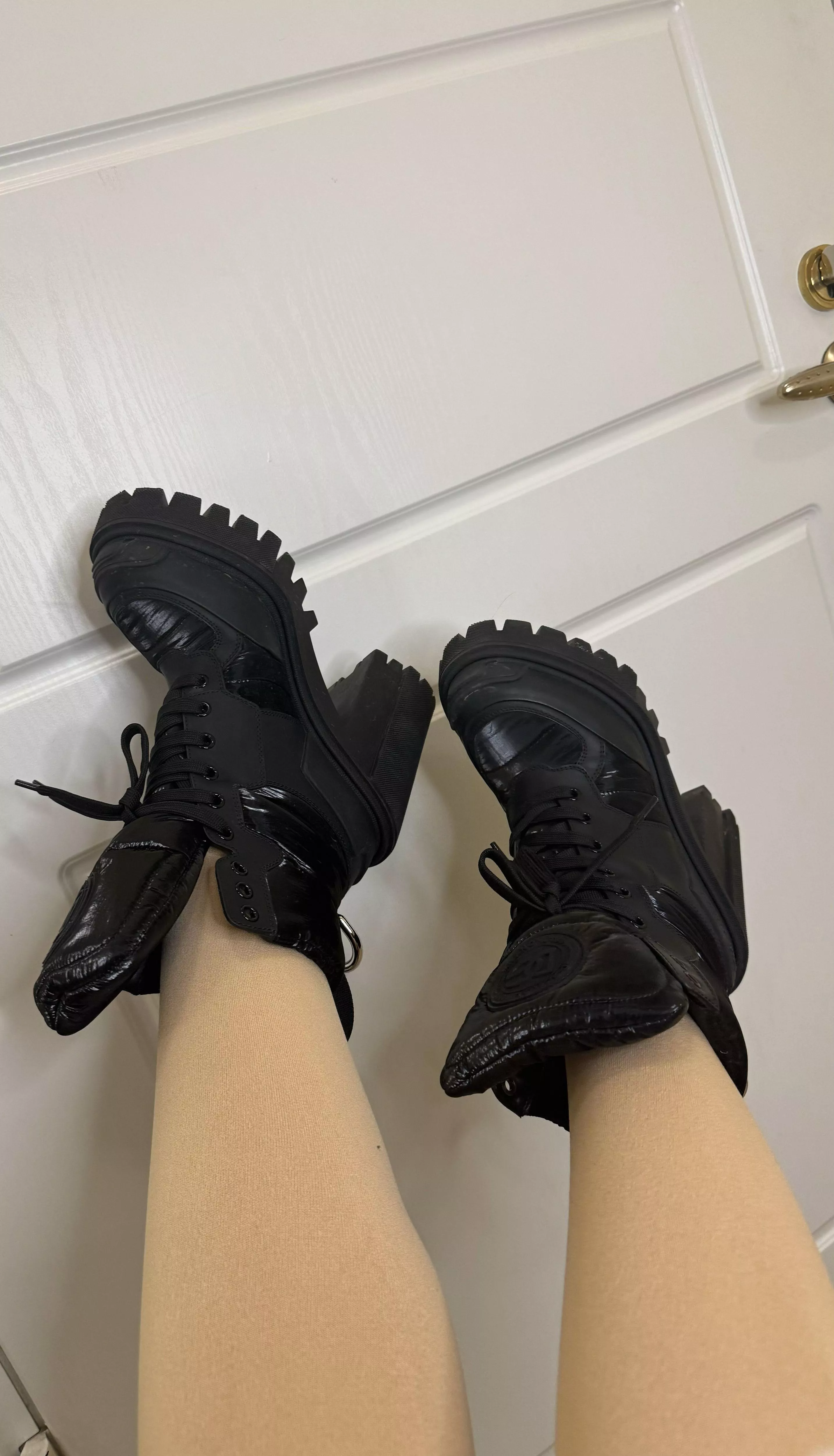 The boots may be leather, but this girl's got a wild side.