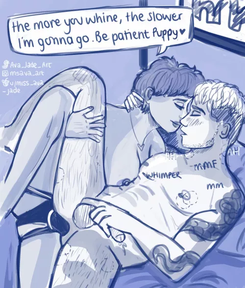 The more you whine, the slower I’m gonna go. Be patient puppy…