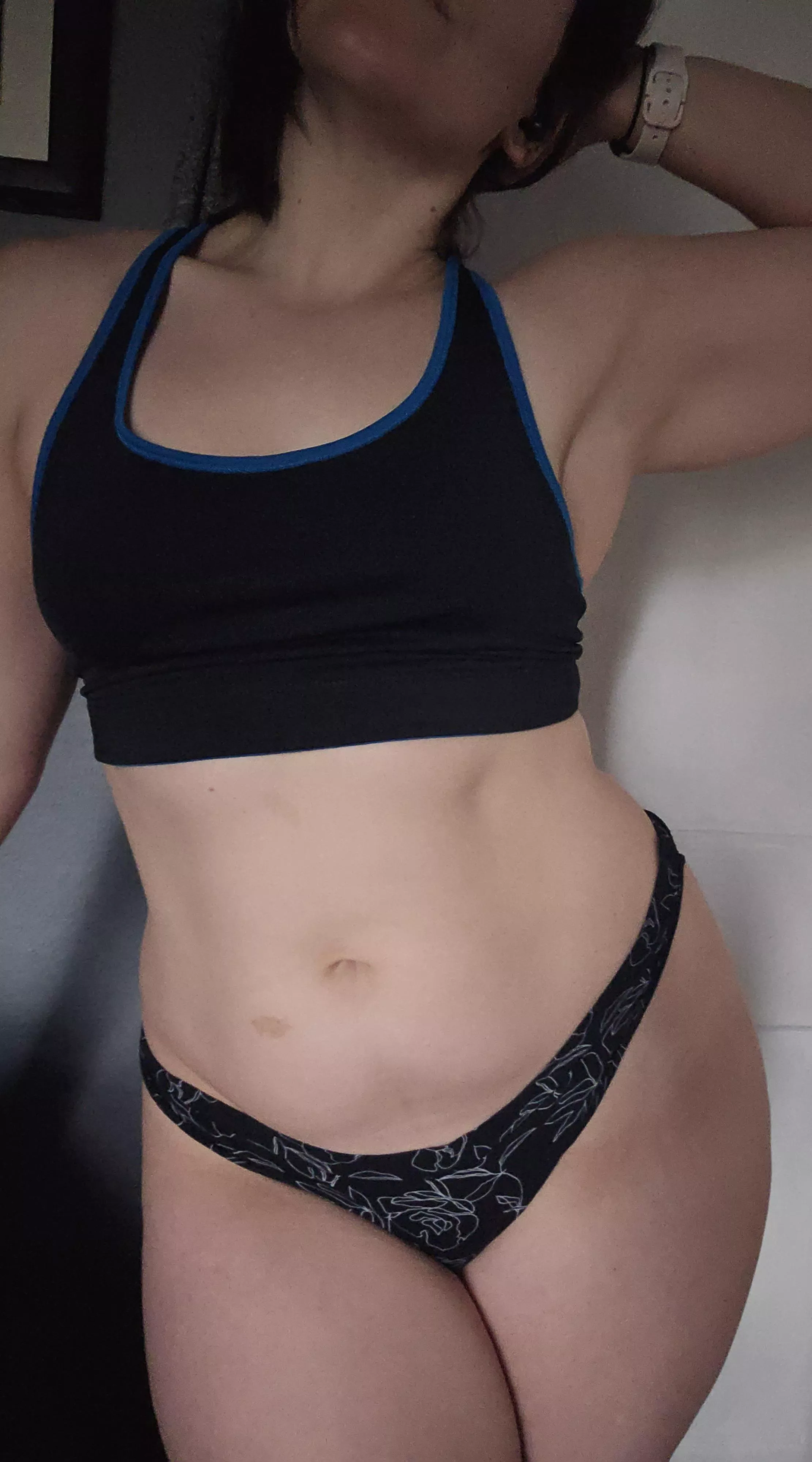 The weather is grey, perfect for a post-workout chill