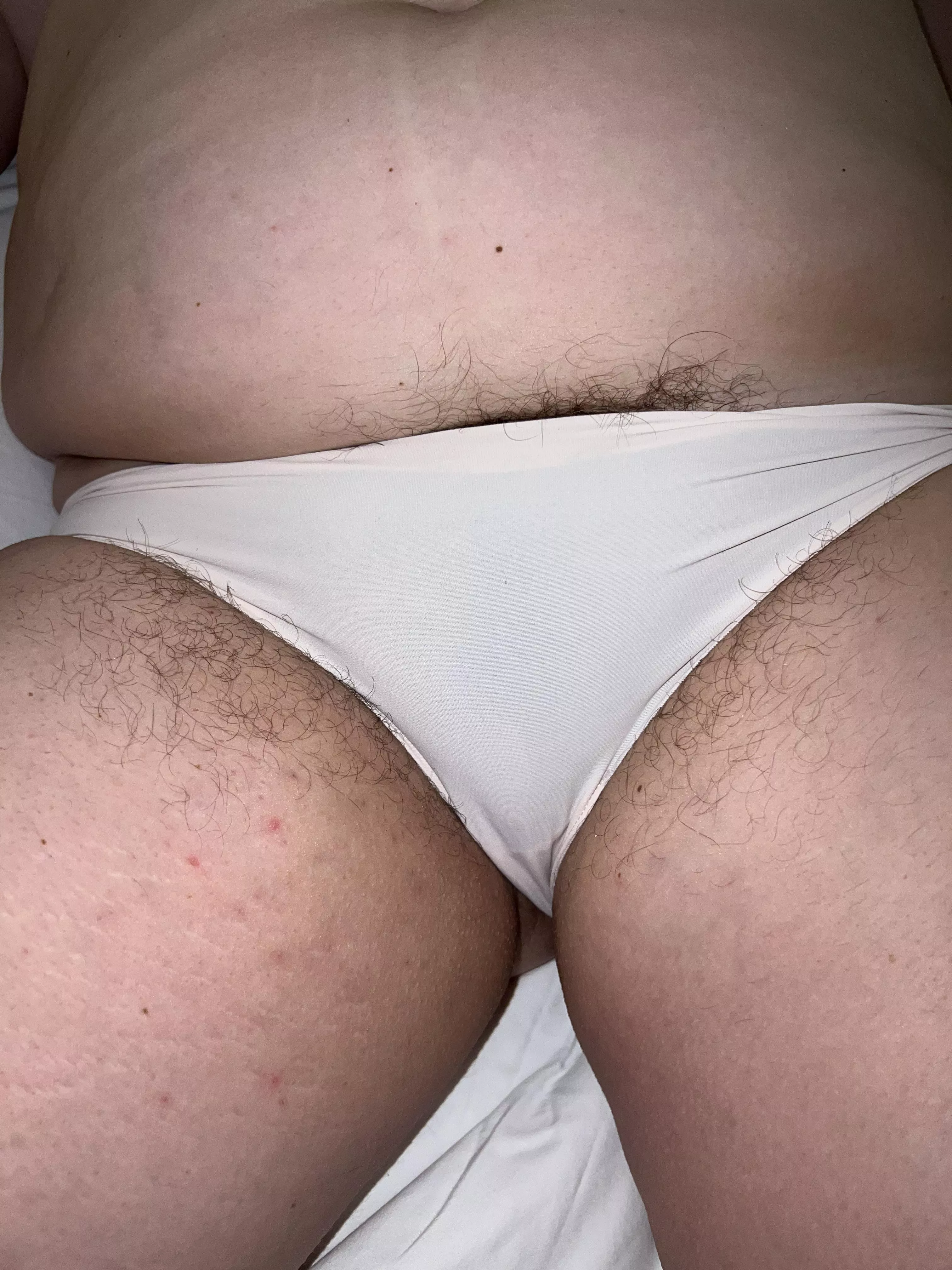 My 41 year old Canadian wife’s bush. Even though she never wears underwear, she was asked for a pantie picture, so she bought a pair.