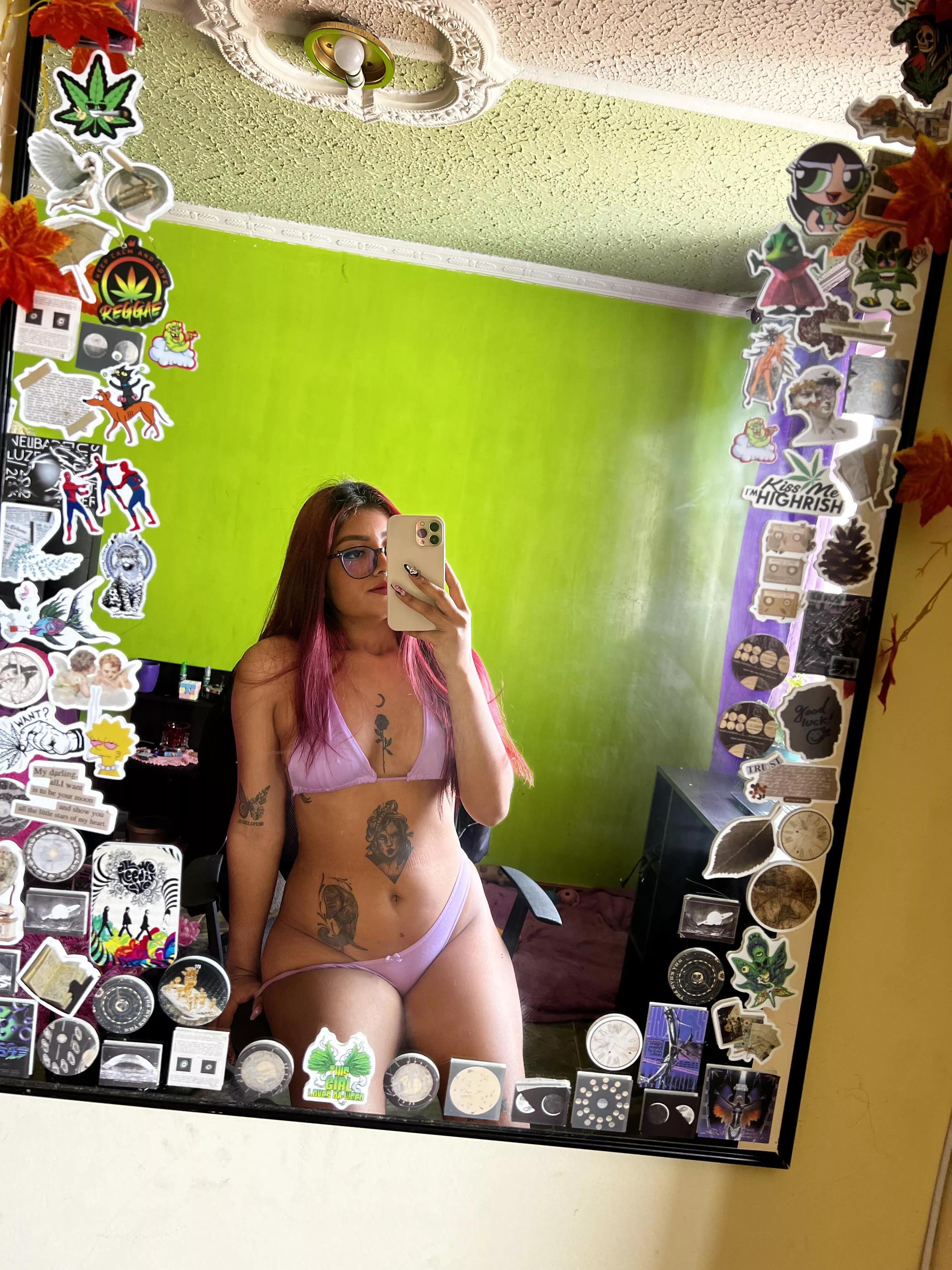 My mirror is a little dirty but I'm more hehe