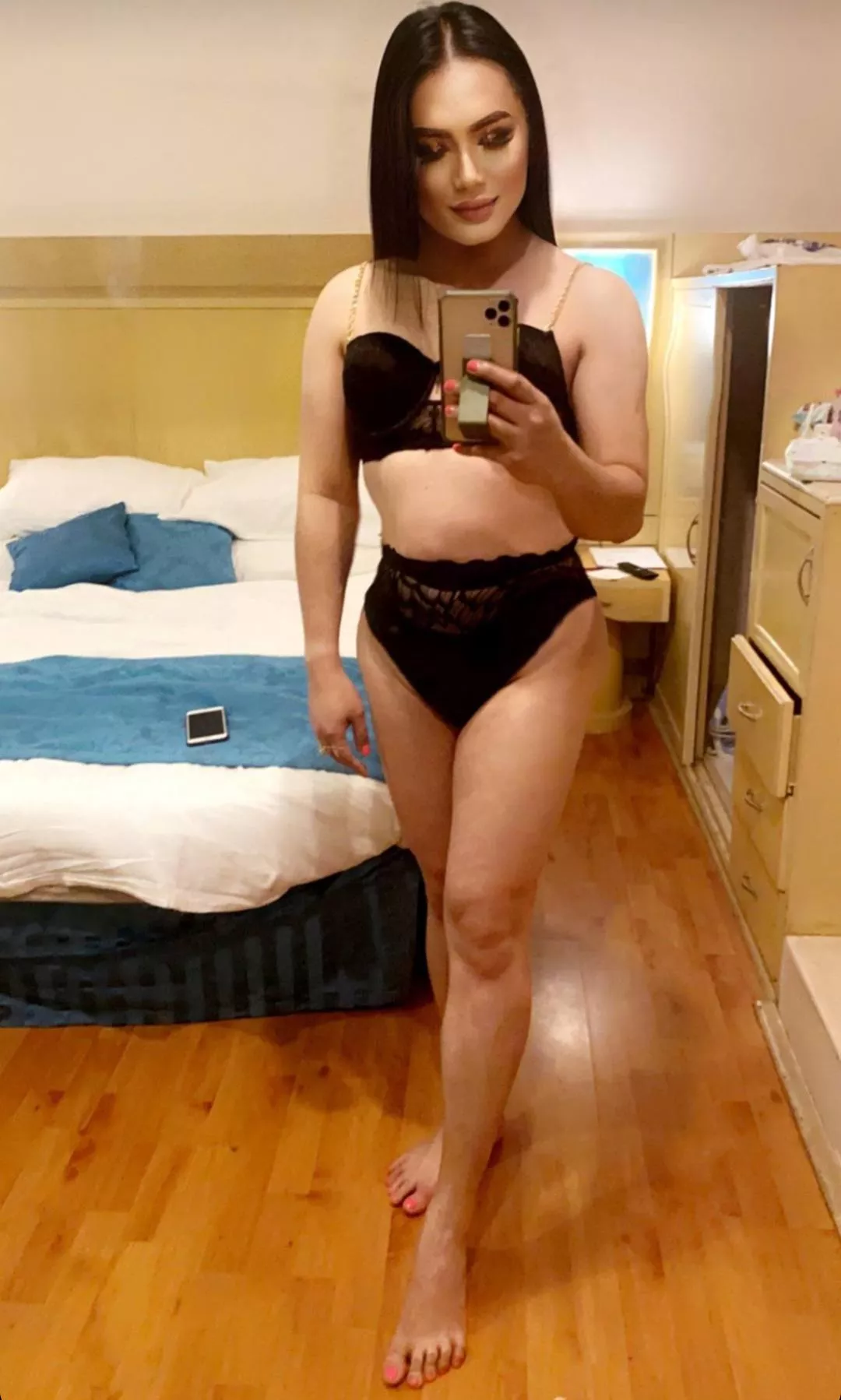 On your knees and kiss my feet.