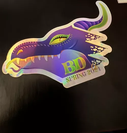 put a bd sticker on my laptop