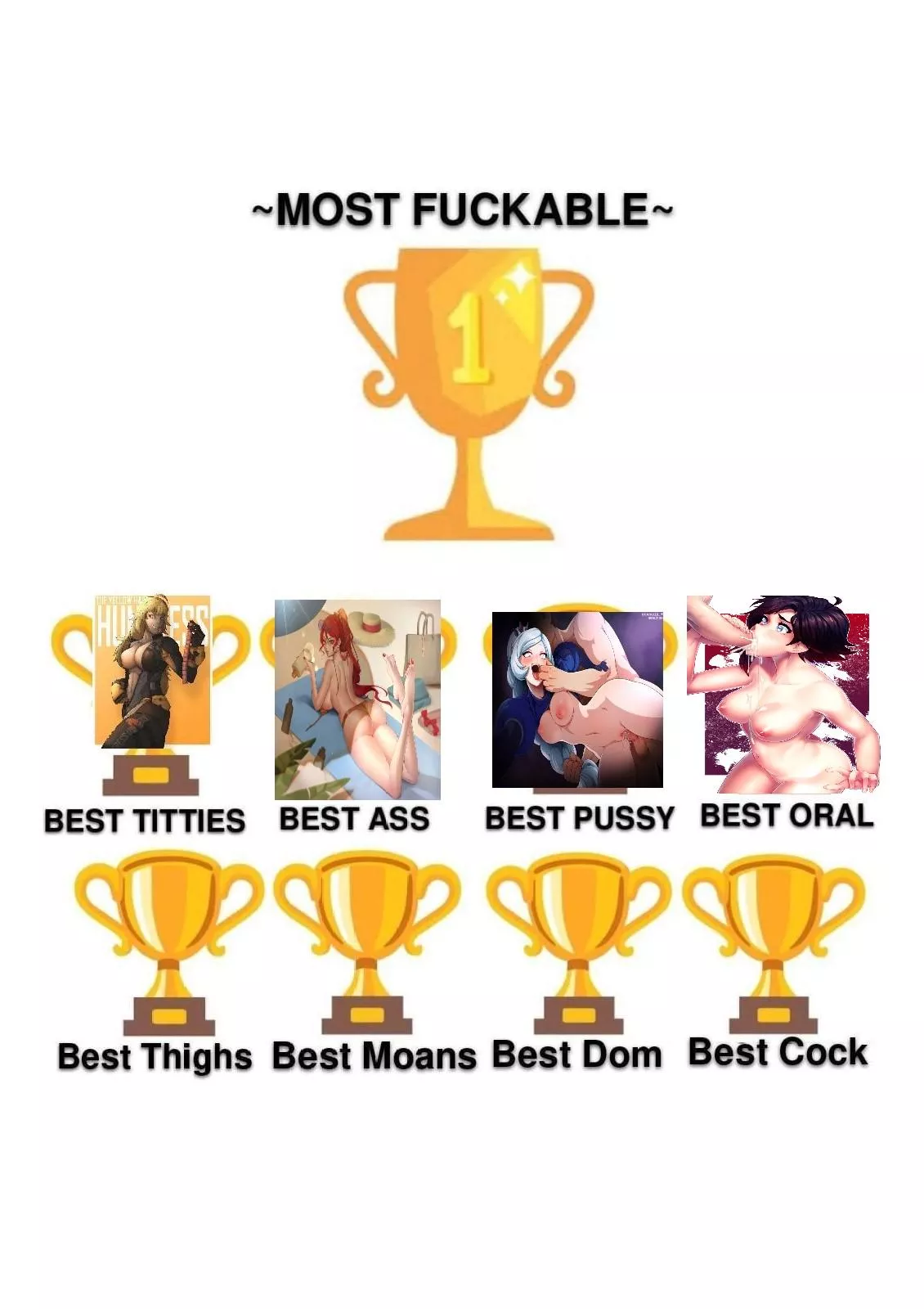 Ruby won best oral. comment next for best thighs