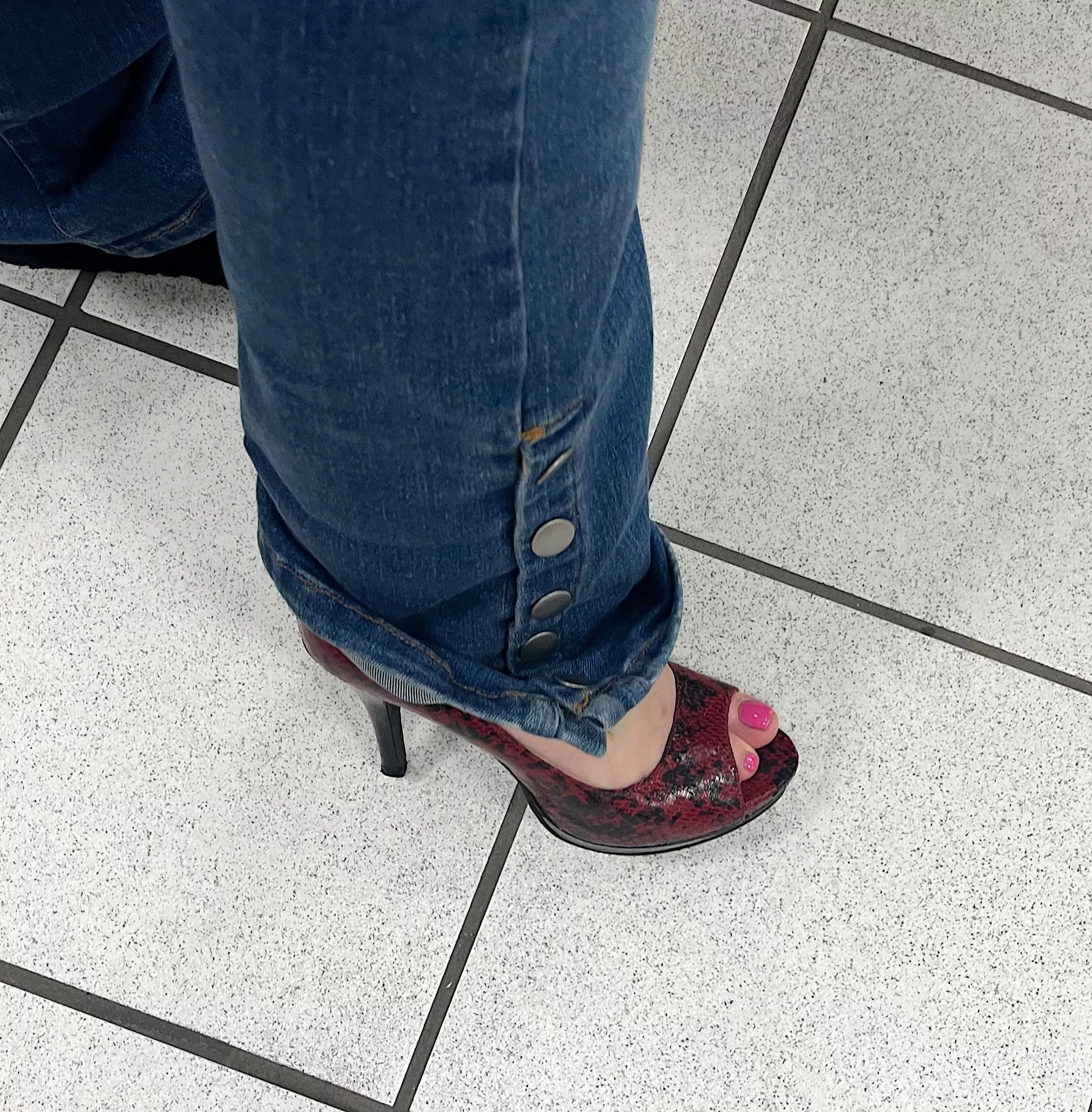 Jeans and heels?
