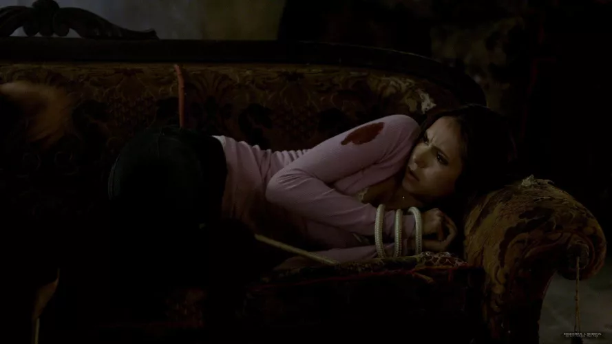 Nina Dobrev is captured and brought to you to use for your bdsm desires. what bondage and torture will you put this fucktoy through?