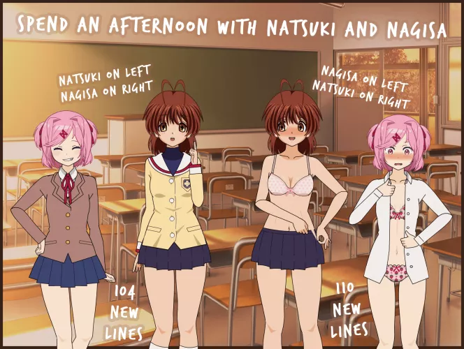 Play strip poker with Natsuki and Nagisa on spnati.net!