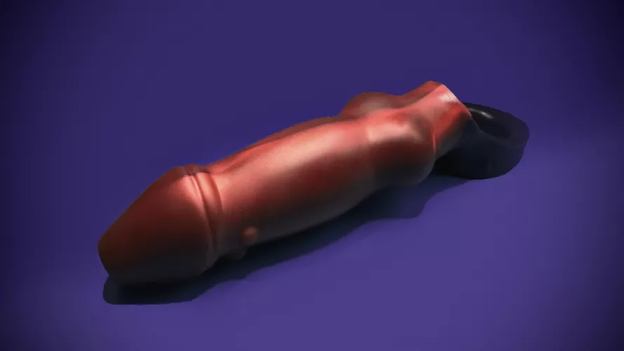 Brutus cock sheath blood red / black