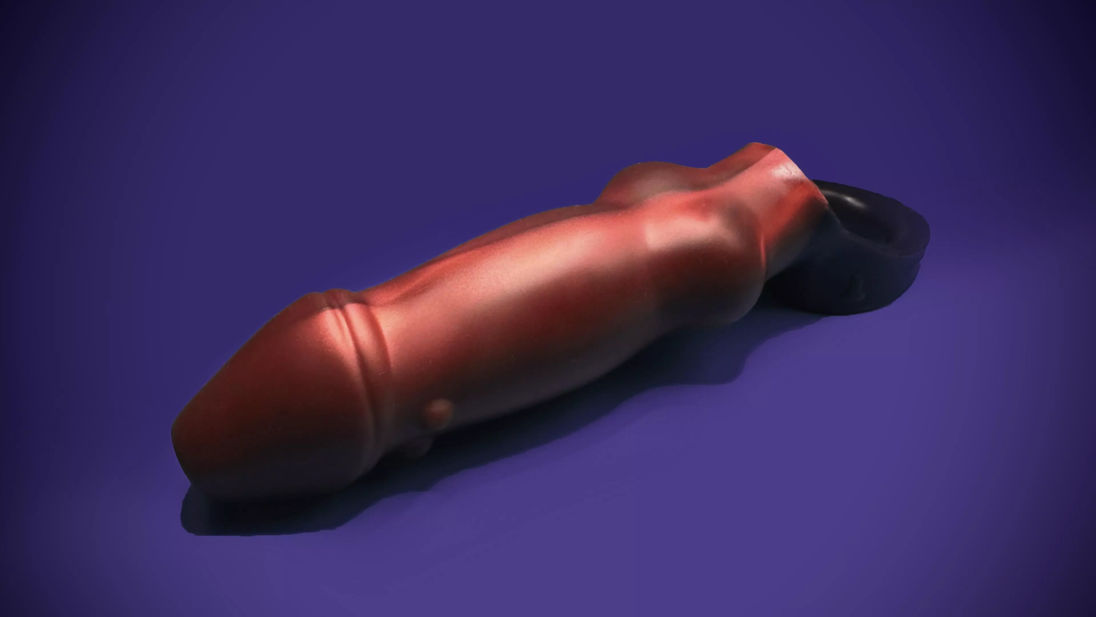 Brutus cock sheath blood red / black