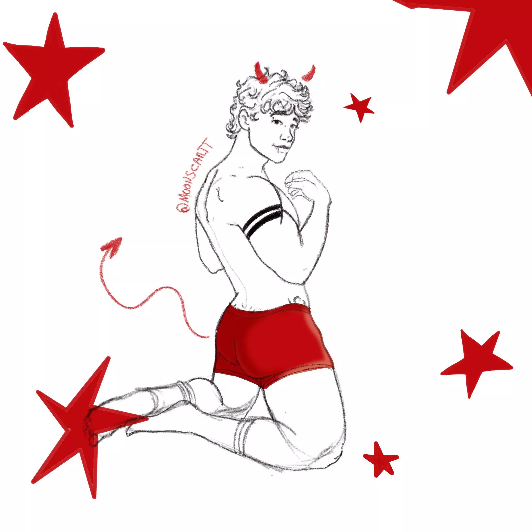 Hell boy art by me (@moonscartt)