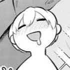 LF Mono Source 1boy chibi drooling (1girl girlfriend's breasts above: cropped out)