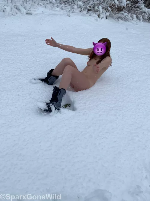 Snow angels are better nude
