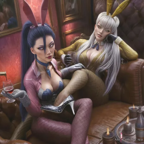 Bunny Kai'sa and Evelynn. (MrVillain3D)