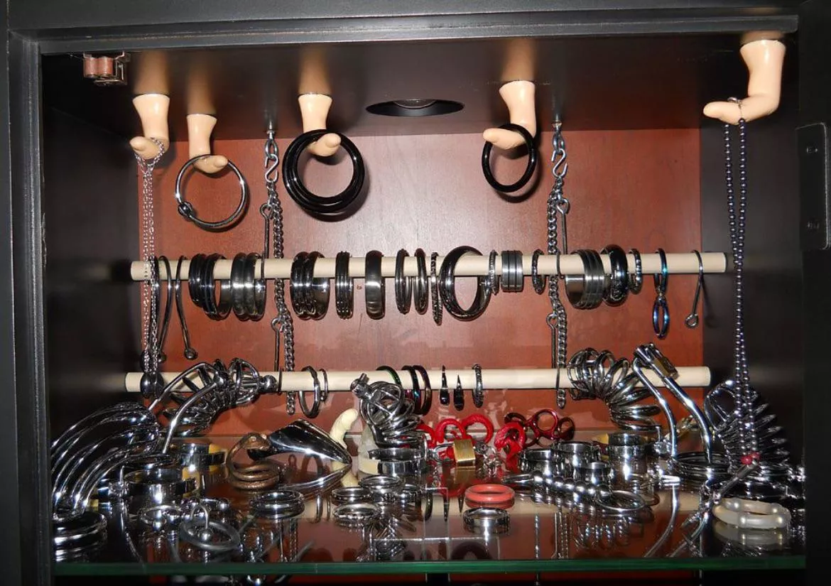 Check out my cock rings and cage collection! 