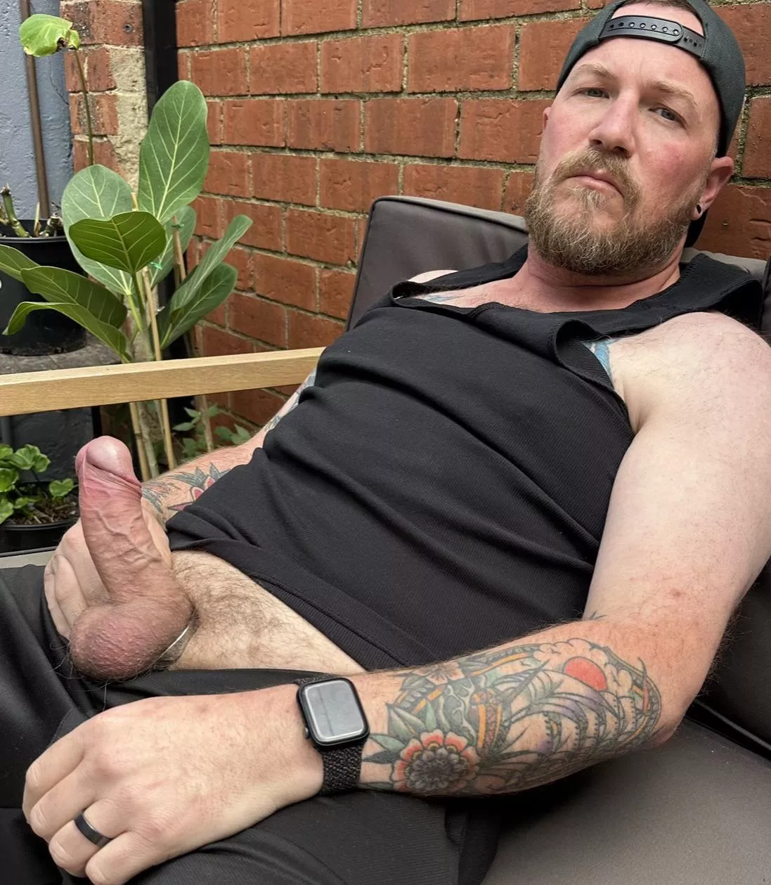 Dads out the back waiting for you